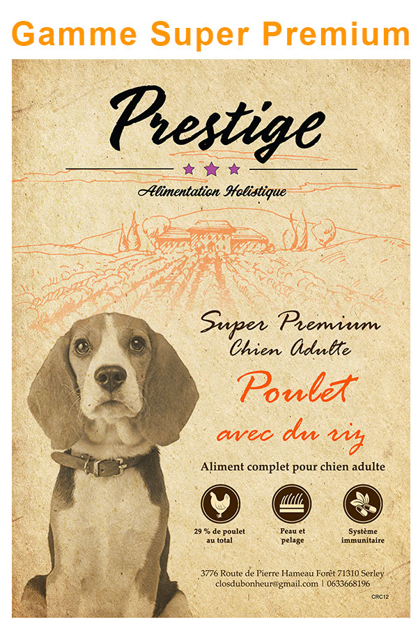 Croquettes Prestige Poulet - pour chien