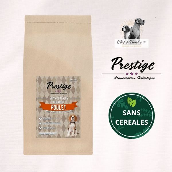 Croquettes Sans Céréales - Poulet - Adulte - Toutes Races - 12kg