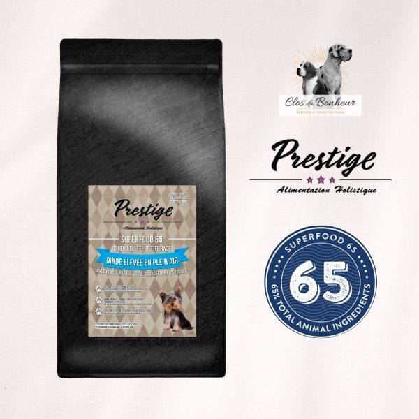 Croquettes Chien adulte Petite race Dinde - Superfood -12kg