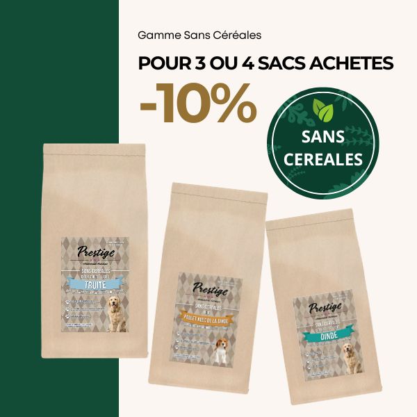 -10% pour 3 ou 4 sacs de croquettes Sans Céréales achetés