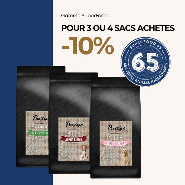 -10% pour 3 ou 4 sacs de croquettes SuperFood achetés
