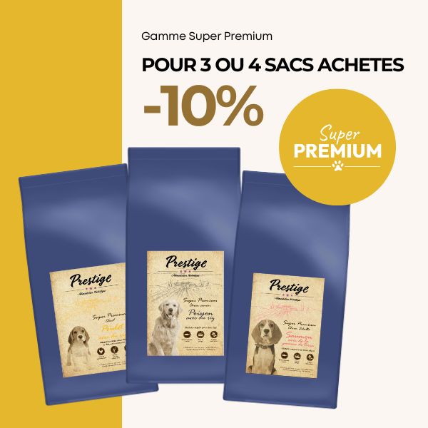 -10% pour 3 ou 4 sacs de croquettes Super Premium achetés