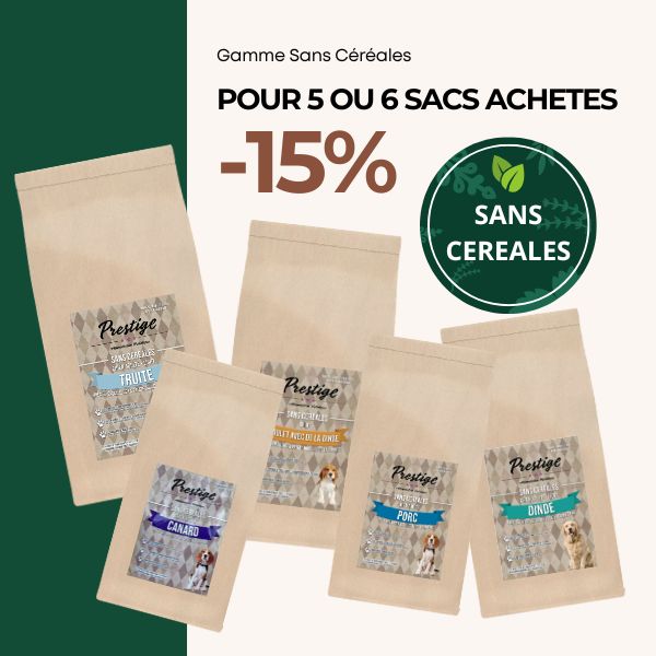 -15% pour 5 ou 6 sacs de croquettes Sans Céréales achetés