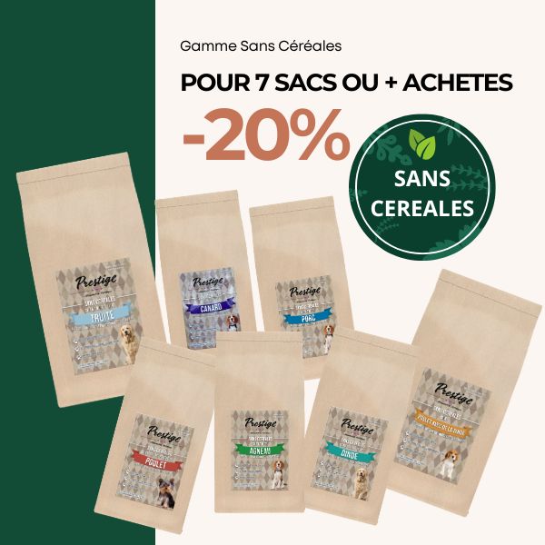 -20% pour 7 sacs et + de croquettes Sans Céréales achetés