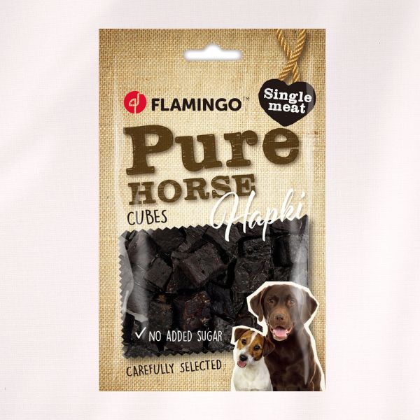 Friandises Hapki Pure - Cubes au cheval - 85G