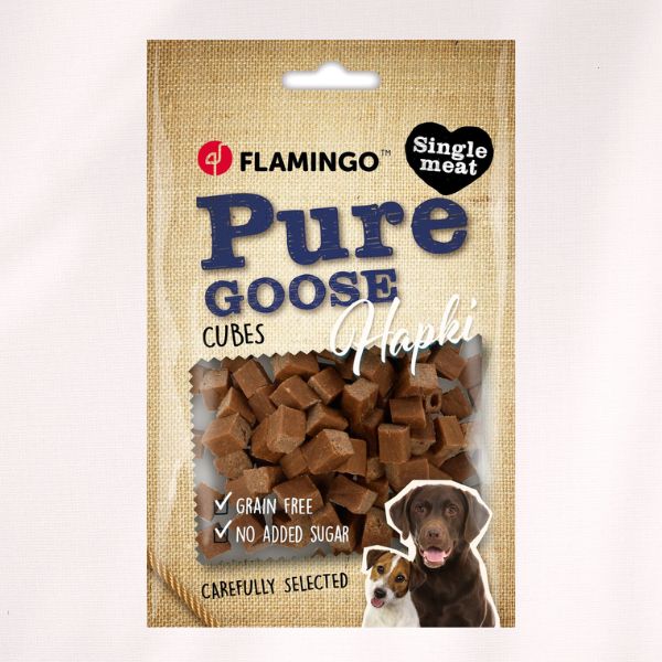 Friandises Hapki Pure - Cubes à l'oie - 85G